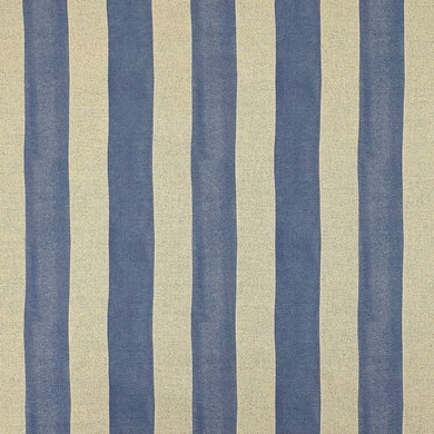 Memphis Blue striped upholstery fabric – flat pattern view