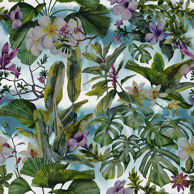 Musa Linen Curtain Fabric in Azure, a rich and vibrant blue color, perfect for adding a touch of elegance to any room