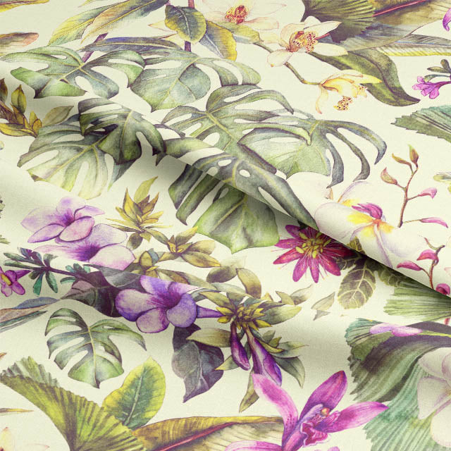 Close-up of Primrose Musa Linen Curtain Fabric with soft and luxurious feel
