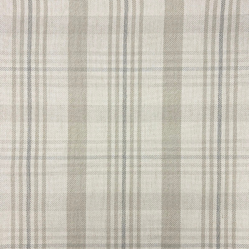 Next Colton Natural check fire retardant upholstery fabric flat image with beige woven country check design