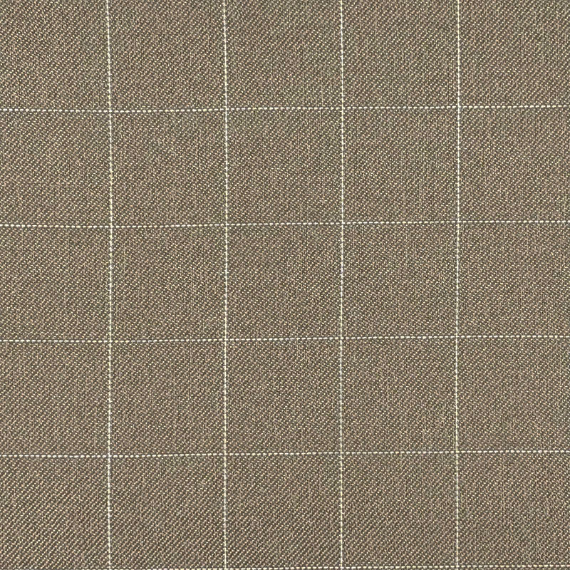 Next Tweedy Check fire retardant upholstery fabric in natural beige woven check for chairs and sofas