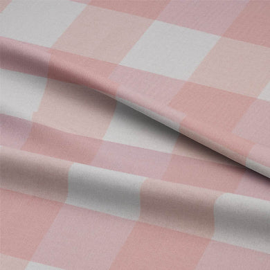 Norfolk Check Upholstery Fabric - Blush