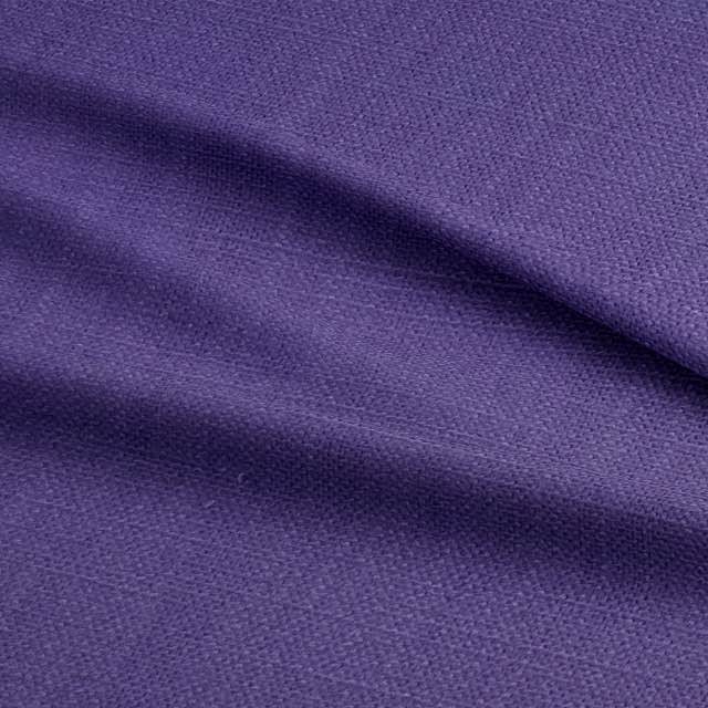 Panton Genetian Violet - Purple Plain Linen Curtain Upholstery Fabric UK
