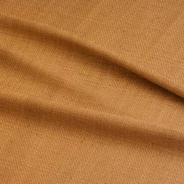 Panton Golden Ochre - Yellow Plain Linen Curtain Upholstery Fabric UK