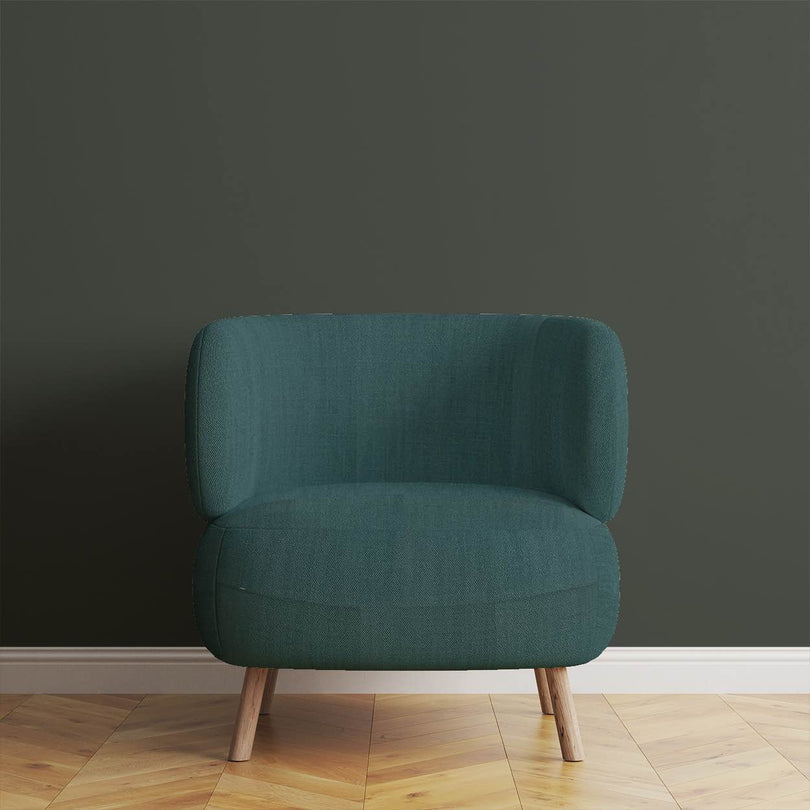 Panton Jasper - Teal Plain Linen Upholstery Fabric