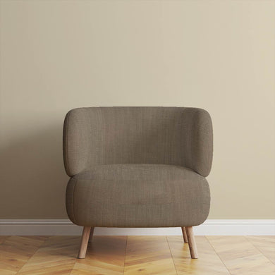 Panton Kelp - Brown Plain Linen Upholstery Fabric