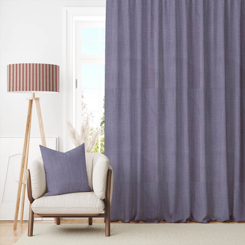 Dion Languid Lavender - Purple Plain Cotton Curtain Fabric