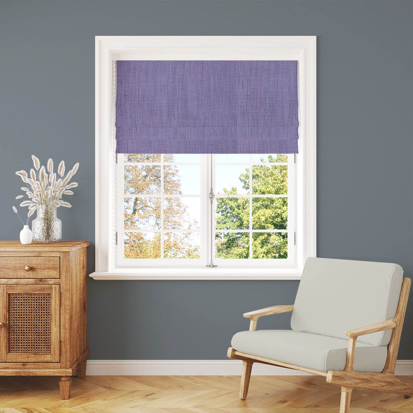 Panton Lavender - Purple Plain Linen Curtain Blind Fabric
