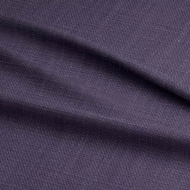 Dion Loganberry - Purple Plain Cotton Curtain Upholstery Fabric UK