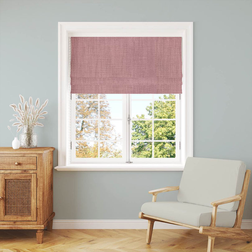 Dion Lotus - Pink Plain Cotton Curtain Blind Fabric