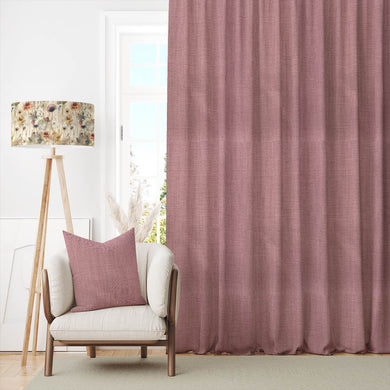 Dion Lotus - Pink Plain Cotton Curtain Fabric