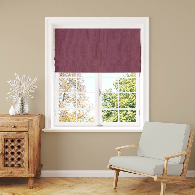 Dion Messa Rose - Purple Plain Cotton Curtain Blind Fabric