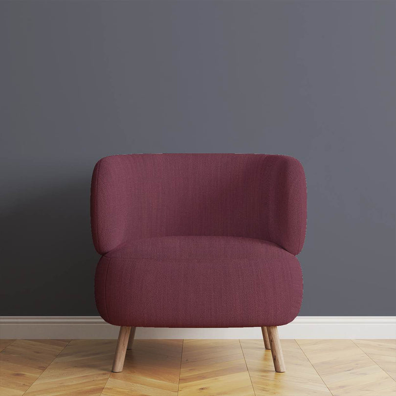 Panton Messa Rose - Purple Plain Linen Upholstery Fabric