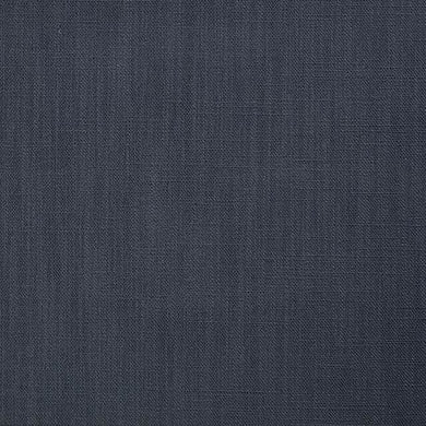 Panton Midnight Navy - Blue Plain Linen Curtain Upholstery Fabric
