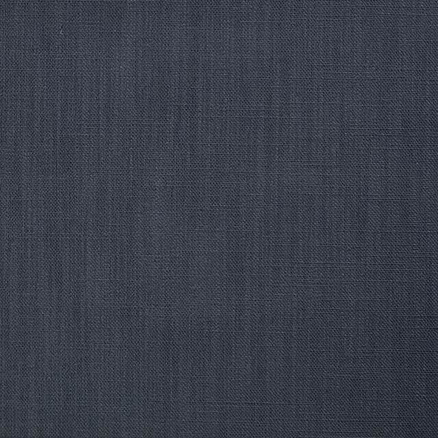 Dion Midnight Navy - Blue Plain Cotton Curtain Upholstery Fabric