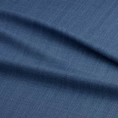 Dion Midnight - Blue Plain Cotton Curtain Upholstery Fabric UK