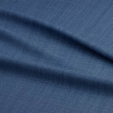 Panton Midnight - Blue Plain Linen Curtain Upholstery Fabric UK