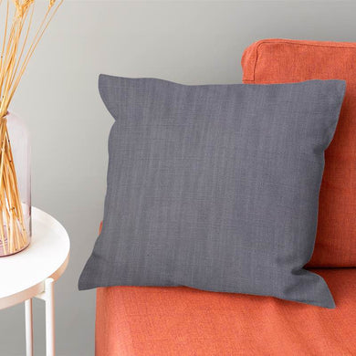 Dion Neutral Grey - Grey Plain Cotton Cushion Upholstery Fabric