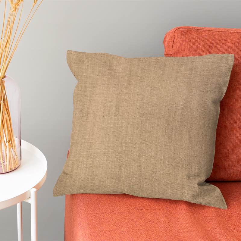 Panton New Wheat - Beige Plain Linen Cushion Upholstery Fabric