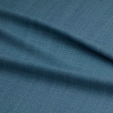 Panton Ocean Depths - Blue Plain Linen Curtain Upholstery Fabric UK