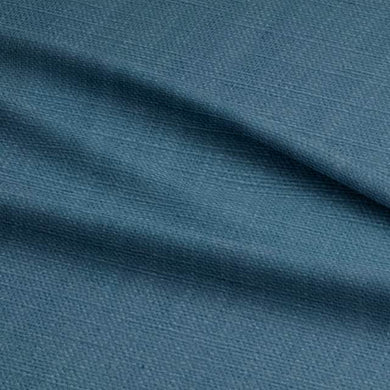 Dion Ocean Depths - Blue Plain Cotton Curtain Upholstery Fabric UK