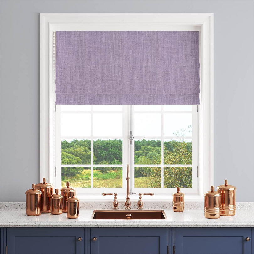 Dion Orchid Petal - Purple Plain Cotton Curtain Blind Fabric