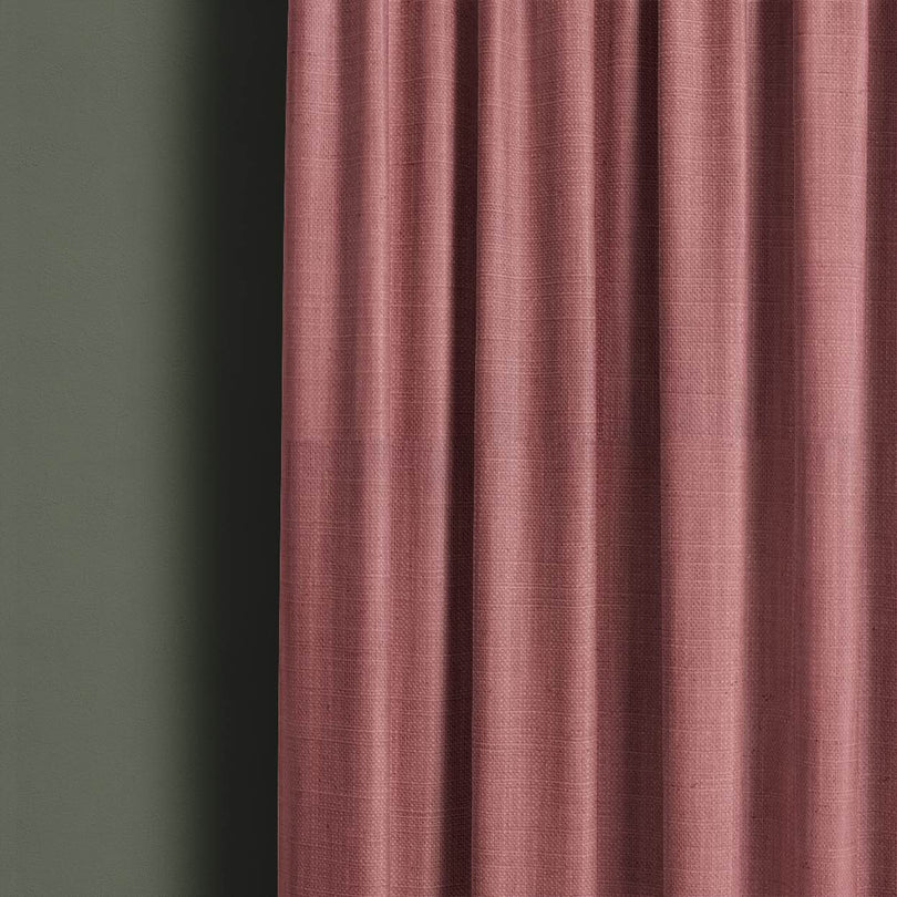 Dion Peach Blossom - Pink Plain Cotton Curtain Fabric