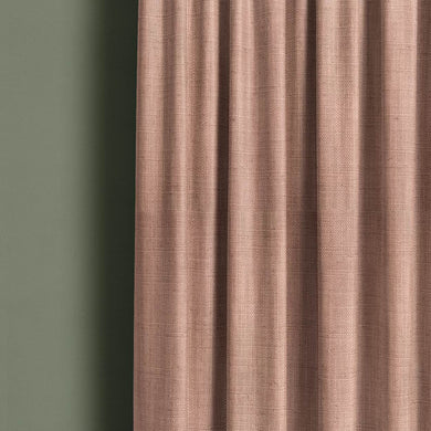 Dion Peach Bud - Pink Plain Cotton Curtain Fabric