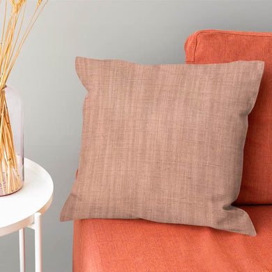 Dion Peach Bud - Pink Plain Cotton Cushion Upholstery Fabric
