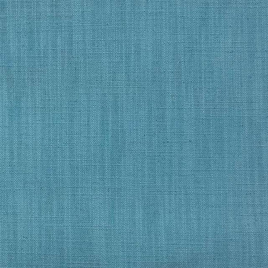 Dion Peacock Blue - Blue Plain Cotton Curtain Upholstery Fabric