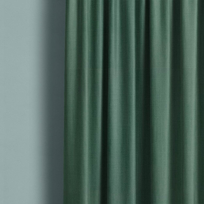 Dion Pepper Green - Green Plain Cotton Curtain Fabric