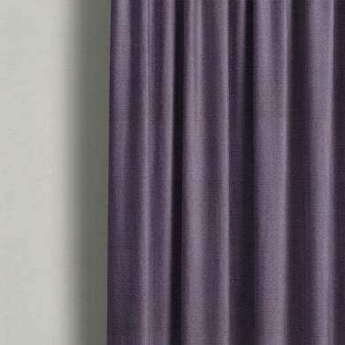 Dion Purple Plumeria - Purple Plain Cotton Curtain Fabric