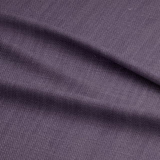 Dion Purple Plumeria - Purple Plain Cotton Curtain Upholstery Fabric UK