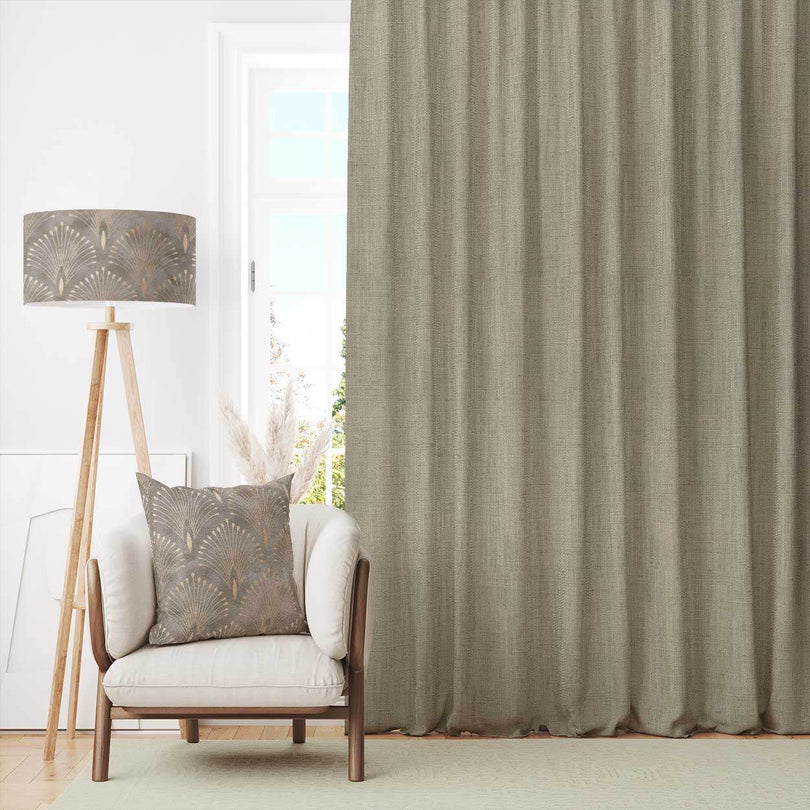 High-quality Dion Plain Cotton Fabric in a natural, airy texture, perfect for home decor and upholstery projects