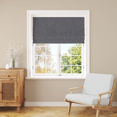 Panton Stormy Weather - Grey Plain Linen Curtain Blind Fabric