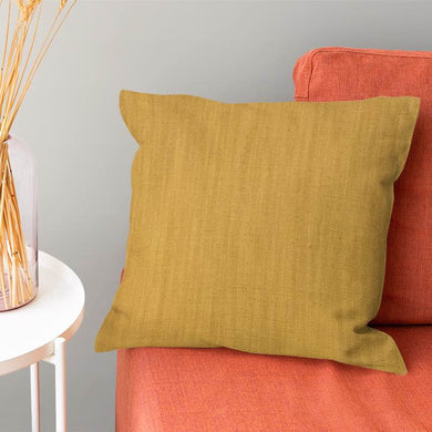 Dion Sunflower - Yellow Plain Cotton Cushion Upholstery Fabric