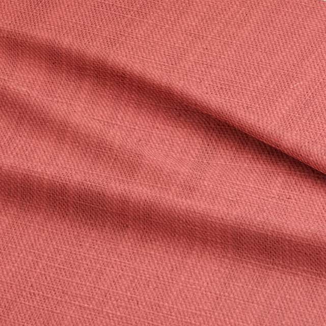 Dion Tea Rose - Pink Plain Cotton Curtain Upholstery Fabric UK