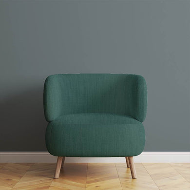 Panton Teal Green - Teal Plain Linen Upholstery Fabric