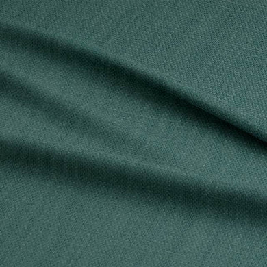 Panton Teal Green - Teal Plain Linen Curtain Upholstery Fabric UK