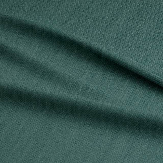Panton Teal Green - Teal Plain Linen Curtain Upholstery Fabric UK