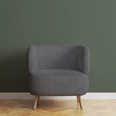 Panton Zinc - Grey Plain Linen Upholstery Fabric