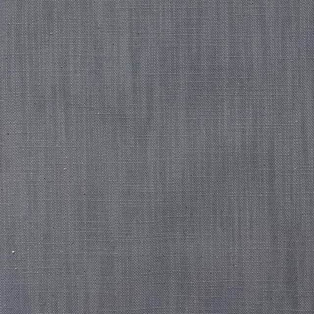 Panton Zinc - Grey Plain Linen Curtain Upholstery Fabric