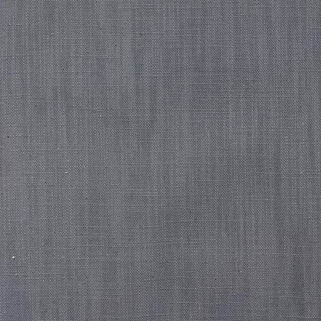 Panton Zinc - Grey Plain Linen Curtain Upholstery Fabric