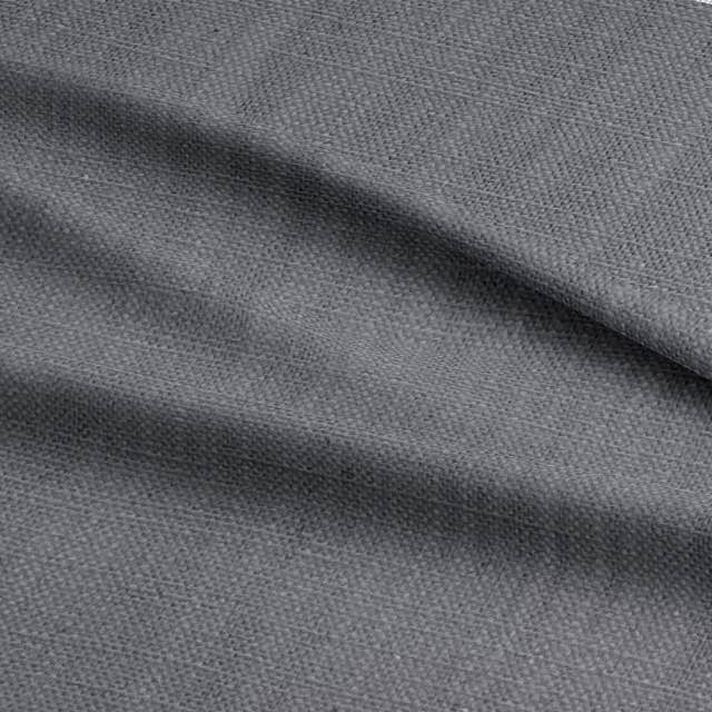 Dion Zinc - Grey Plain Cotton Curtain Upholstery Fabric UK