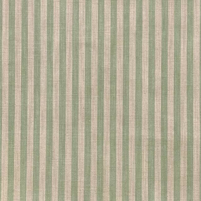 Pencil Stripe Green - Striped Curtain Upholstery Fabric