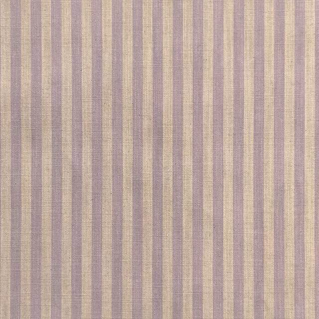 Close up of elegant pencil stripe curtain fabric in soft neutral tones