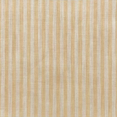 Close up of a durable and versatile pencil stripe upholstery fabric in neutral tones, ideal for adding a touch of sophistication to any interior design project