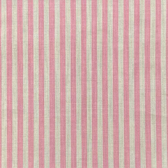 Pencil Stripe Pink - Striped Curtain Upholstery Fabric