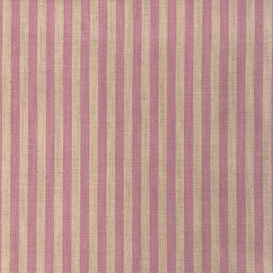 Close up of a luxurious pencil stripe upholstery fabric in neutral tones, perfect for adding a touch of elegance to any furniture piece