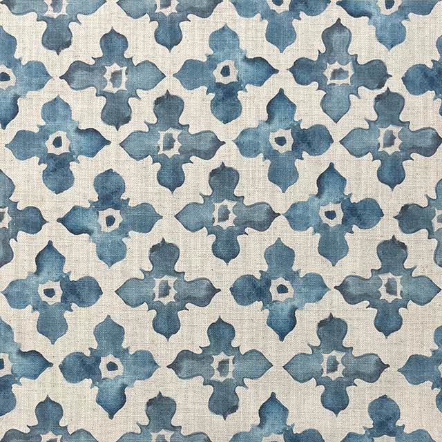 Rabat Aegean - Printed Cotton Curtain Fabric